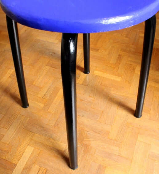 Tabouret d'atelier métal et bois vintage