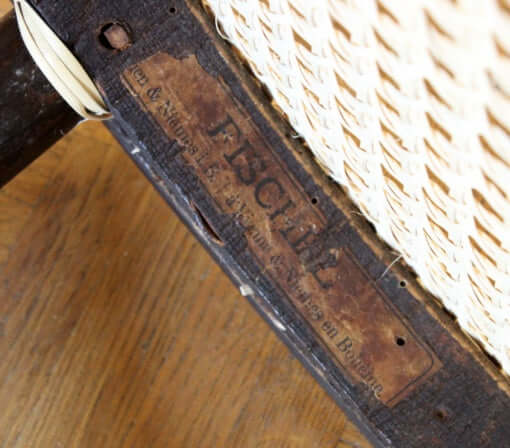 Tabouret rond Fischel bois et cannage