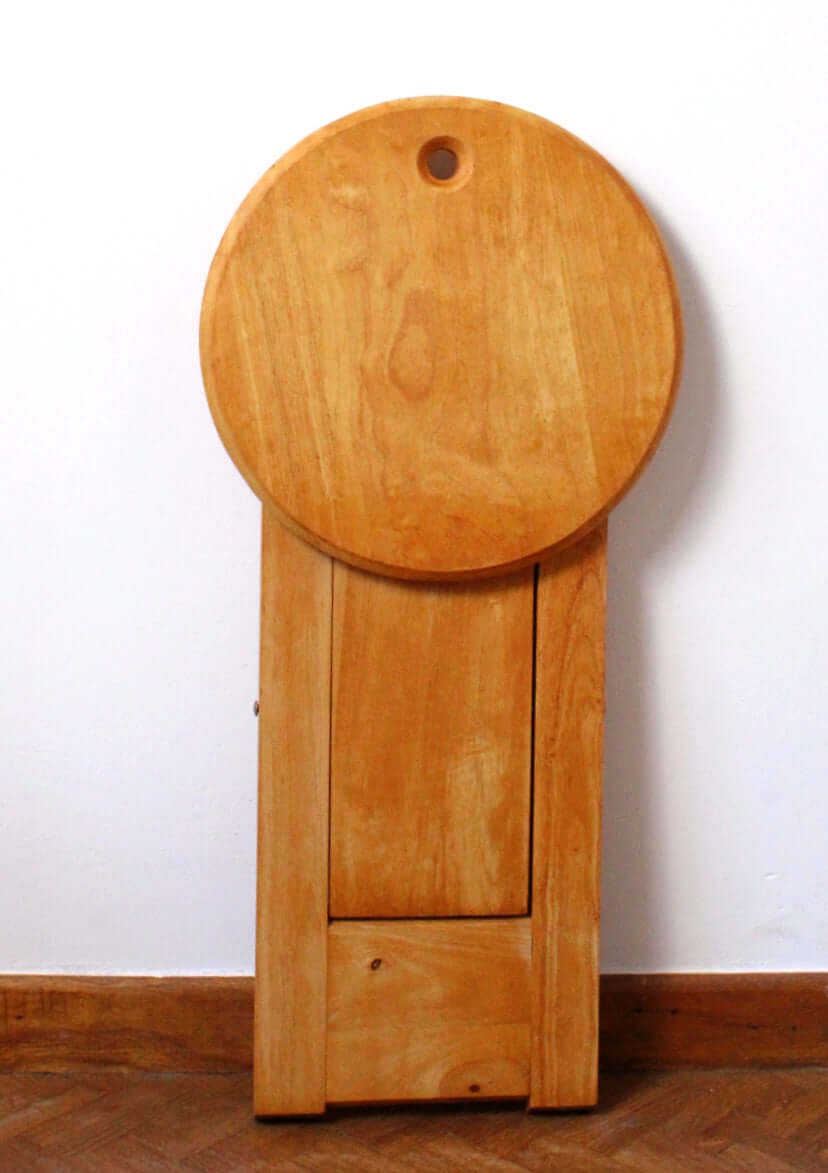 Tabouret pliant vintage en bois d'après Adrian Reed