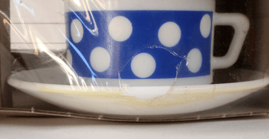 Service de 4 Tasses & Sous-Tasses Arcopal Polka neuf