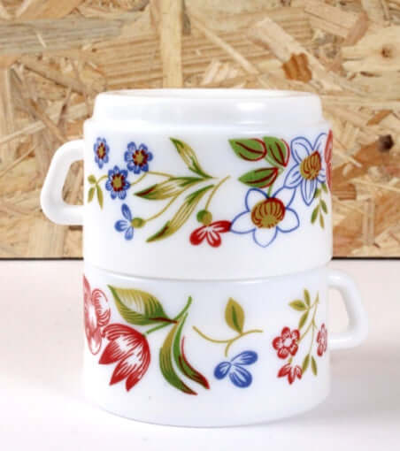 Tasses Arcopal vintages Dehli et Aster