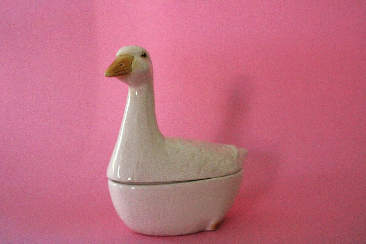 Vintage Terrine en céramique oie Michel Caugant