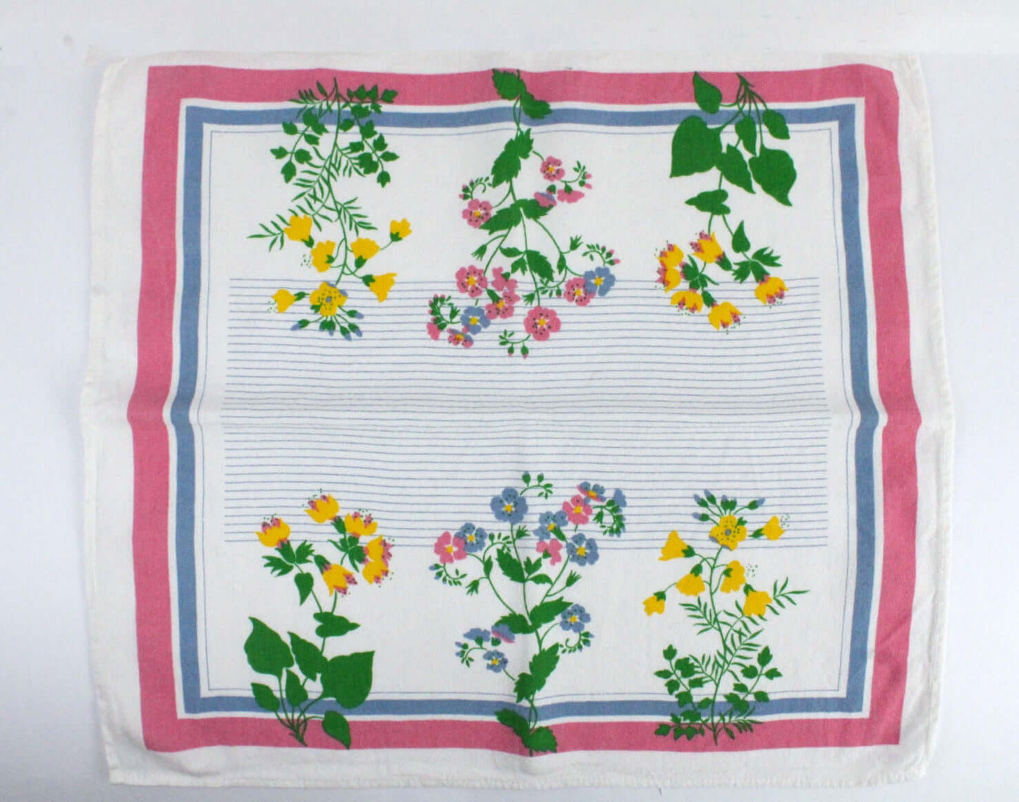 Vintage Torchon en coton fleuri