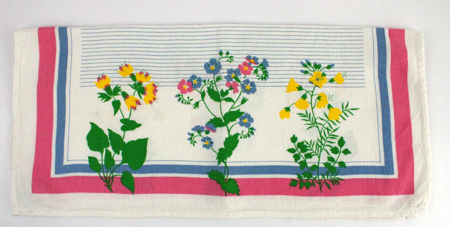 Vintage Torchon en coton fleuri