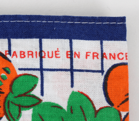 Torchons vintages imprimés fruits et fleurs