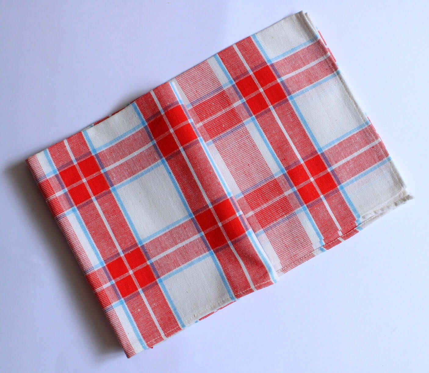 Torchons anciens à carreaux