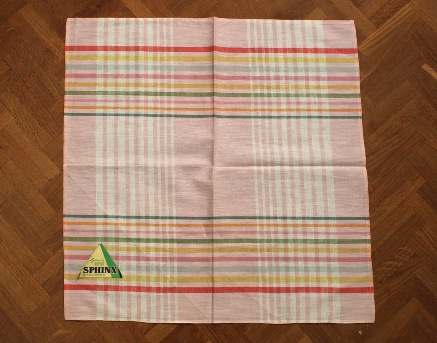 Vintage Serviettes de table anciennes coloris pastel