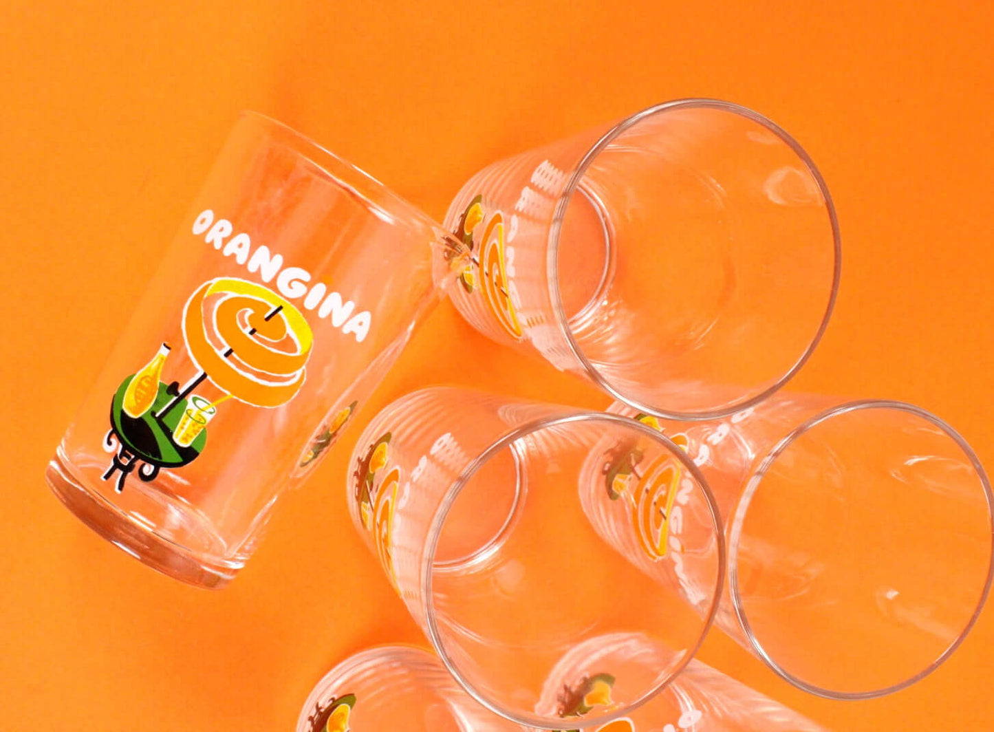 Verres publicitaires Orangina vintage