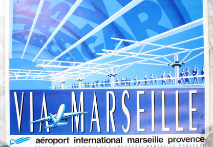 Affiche Compagnie Aérienne Corse Méditerranée - 1991