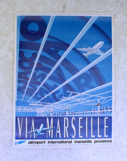 Affiche Compagnie Aérienne Corse Méditerranée - 1991