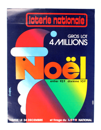 affiche-loto-noel-verdier-vintage