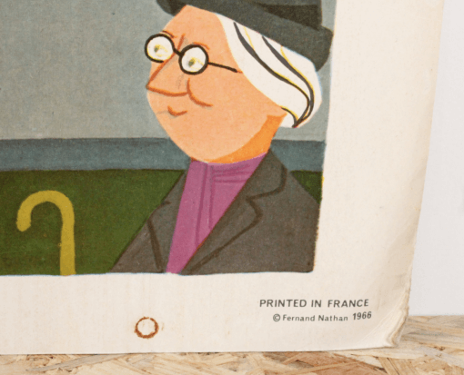 Affiche scolaire ancienne Fernand Nathan thème Noël