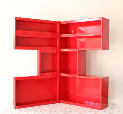 Armoire à Pharmacie Zeller Present 18468 - Métal Rouge Verrouillable 25 X 12 X 45 Cm, Rangement Sécurisé Médicaments