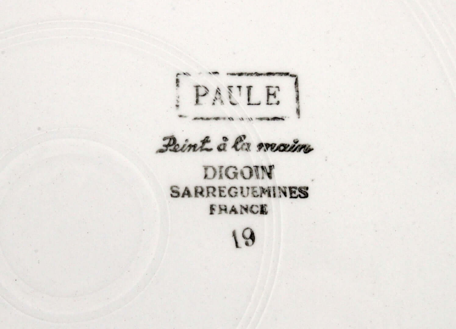 Vintage Assiette de présentation Digoin Sarreguemines