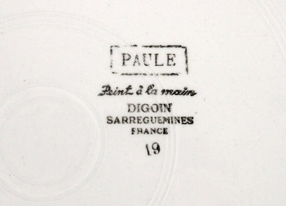 Vintage Assiette de présentation Digoin Sarreguemines