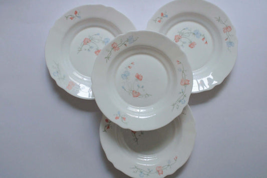 Vintage Assiettes creuses Arcopal motif Pois de senteur