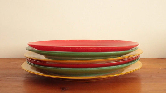 Vintage Assiettes plates Duralex colorées