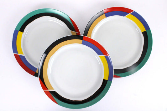 Assiettes plates Habitat décor coloré