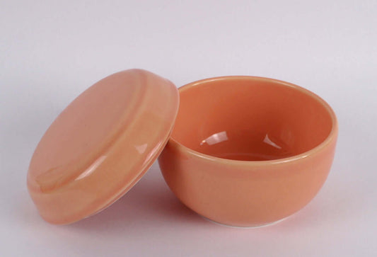 Vintage Boîte en céramique rose Pagnossin