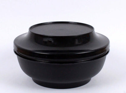 Vintage Boîte ronde Tupperware noire