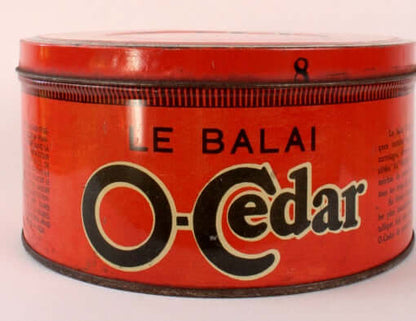 Grande boîte publicitaire vintage O-Cedar