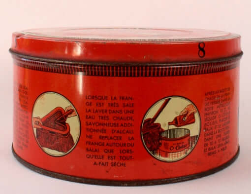 Grande boîte publicitaire vintage O-Cedar