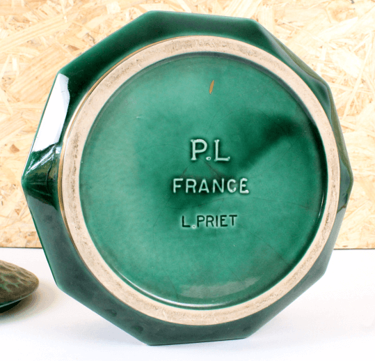 Bonbonnière vintage en céramique L.Priet vintage