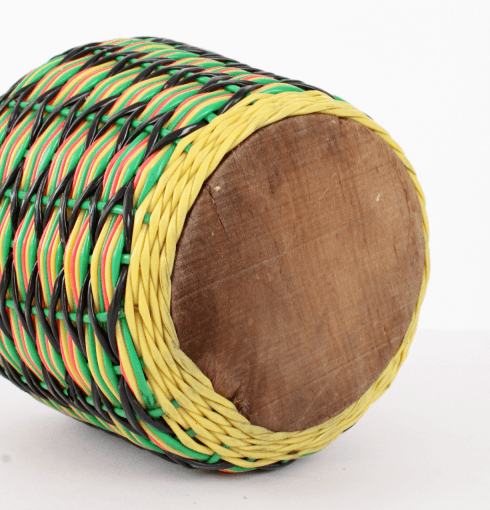 Bouteille en Scoubidou Vintage – Dame-Jeanne Rétro Tressée Années 60/70