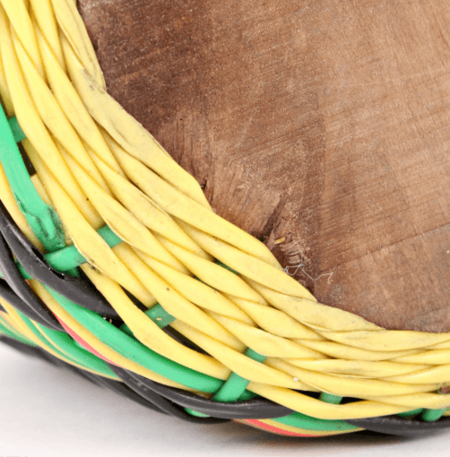 Bouteille en Scoubidou Vintage – Dame-Jeanne Rétro Tressée Années 60/70