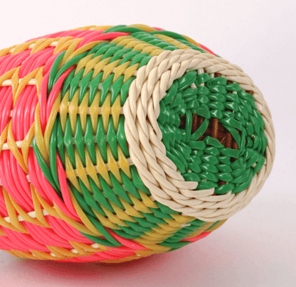 Bouteille en Scoubidou Vintage – Dame-Jeanne Rétro Tressée Années 60/70