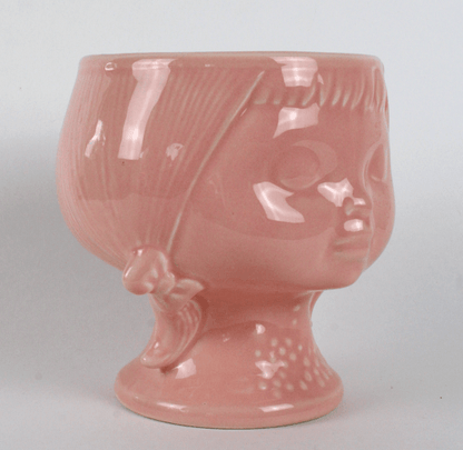 Cache-pot vintage en céramique rose