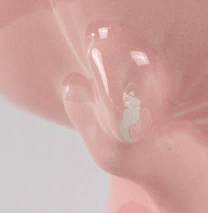 Cache-pot vintage en céramique rose