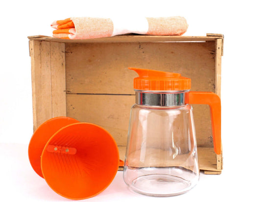 Vintage Verseuse à café vintage orange