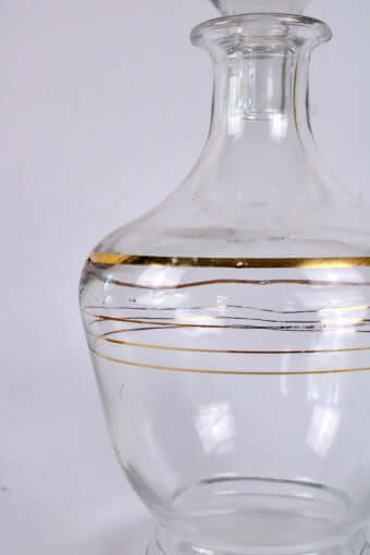 Carafe à vin ancienne, liserés dorés