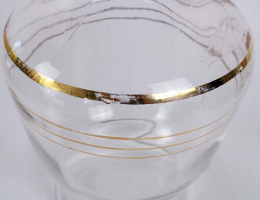 Carafe à vin ancienne, liserés dorés