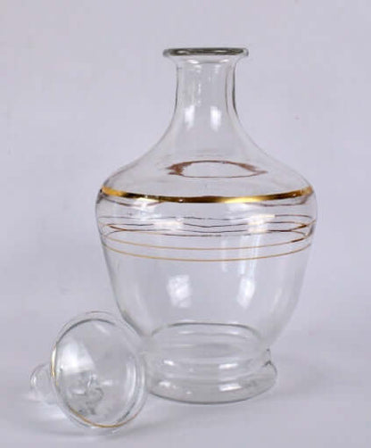 Carafe à vin ancienne, liserés dorés