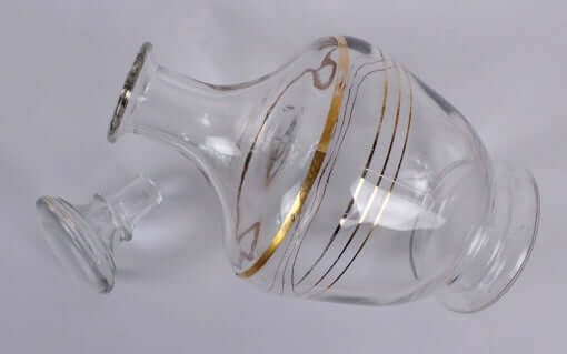 Carafe à vin ancienne, liserés dorés