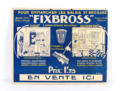 Carton publicitaire ancien "Fixbross"