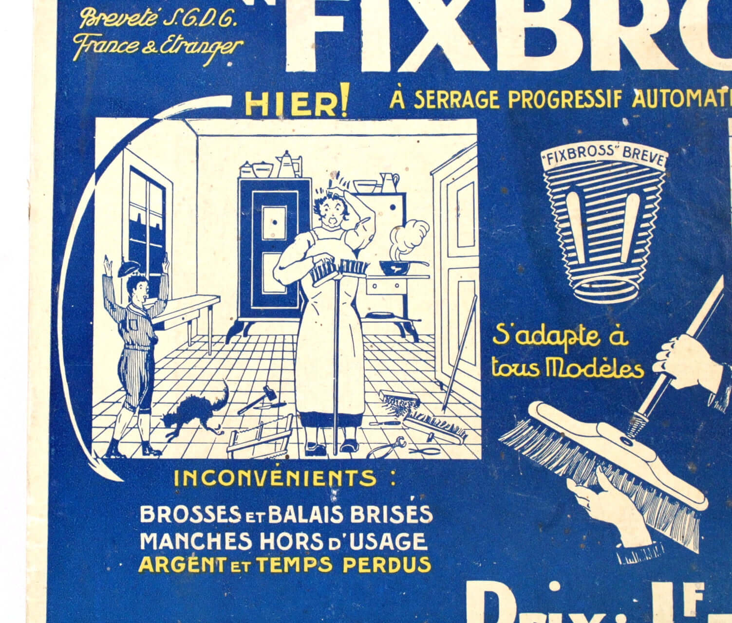 Carton publicitaire ancien "Fixbross"