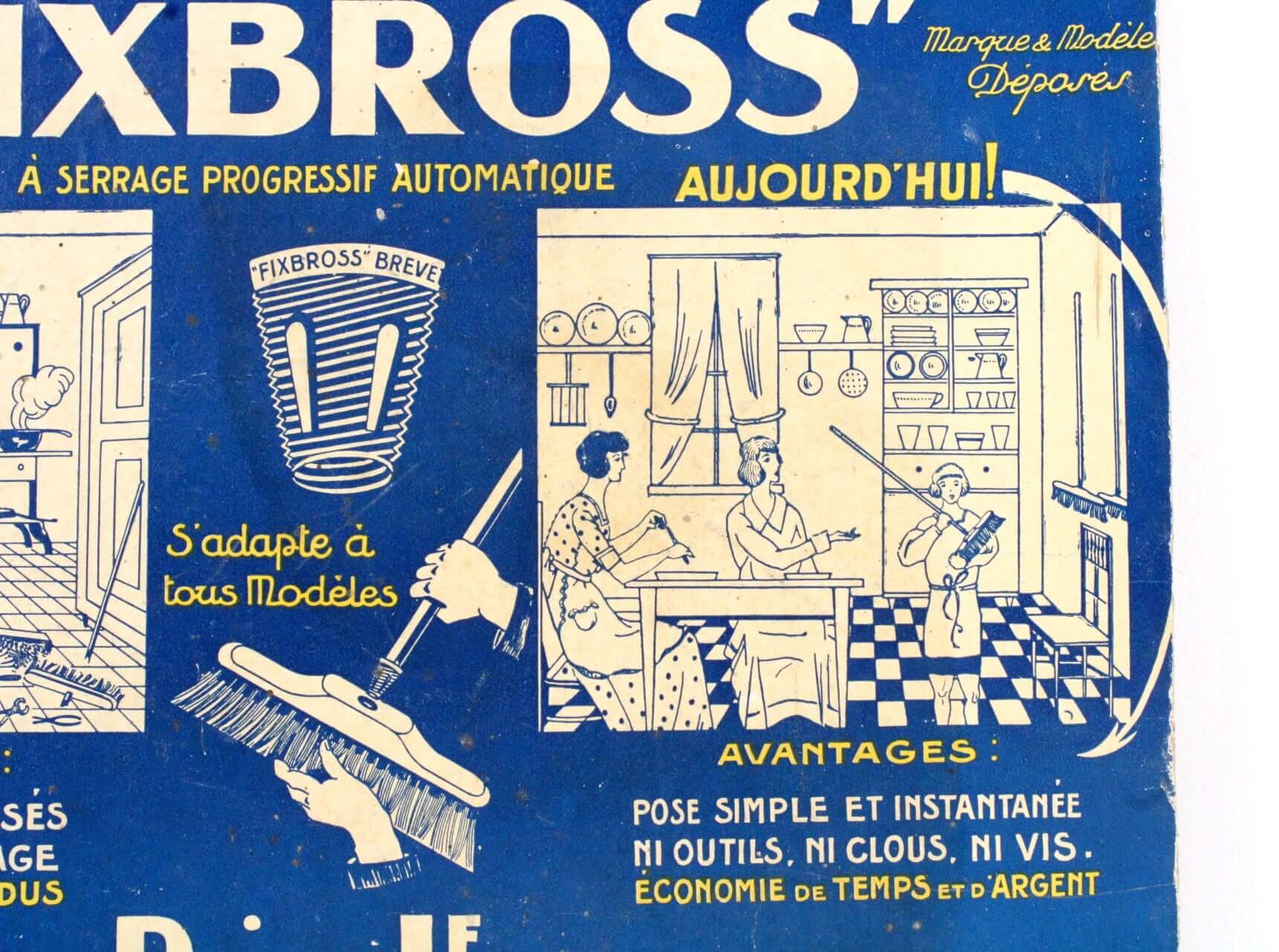 Carton publicitaire ancien "Fixbross"