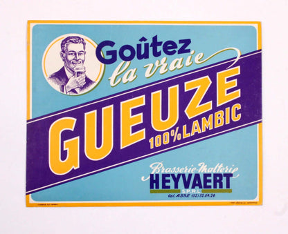 Carton publicitaire Bière Gueuze