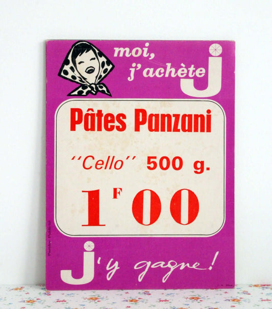 Vintage Carton publicitaire Magasins J