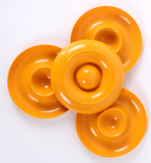 Lot de quatre Coquetiers Vintage en Plastique – Orange Pop