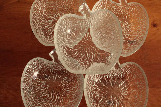 Vintage Coupelles en verre Pomme