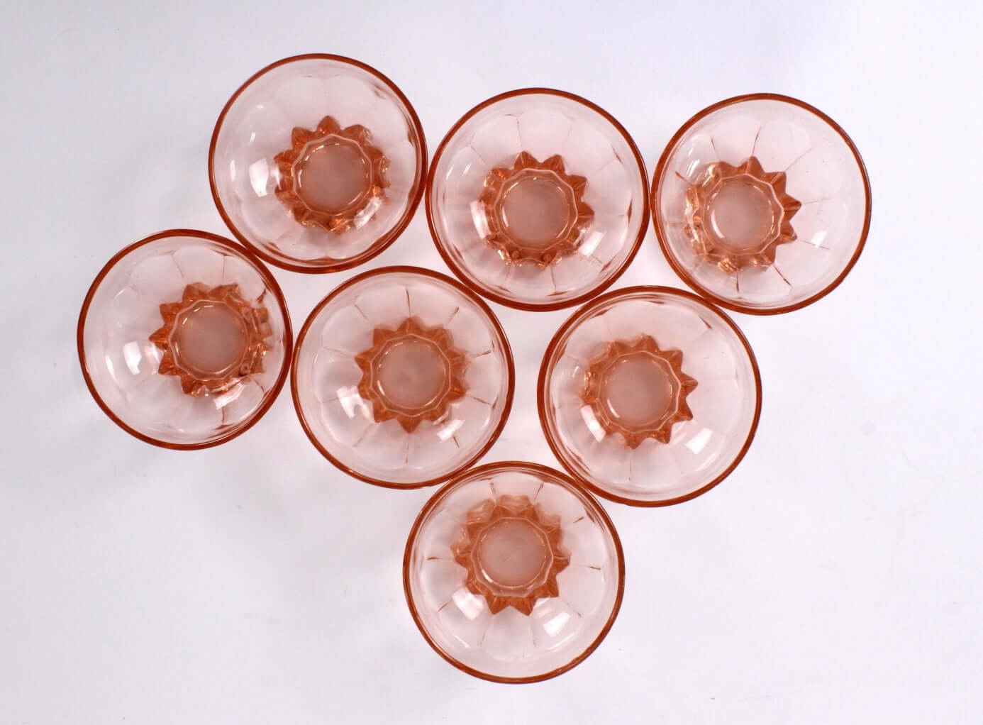 Petites coupes en verre rose Luminarc