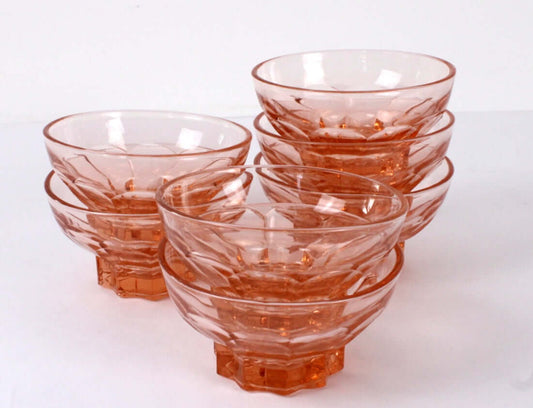 Petites coupes en verre rose Luminarc