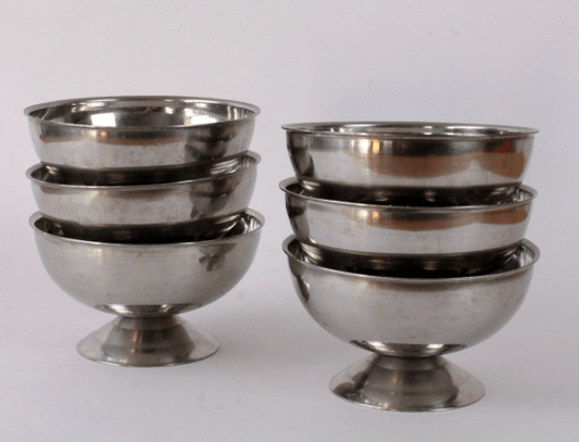 Coupes à glace en inox vintage