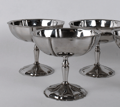 Coupes à glace en inox vintage