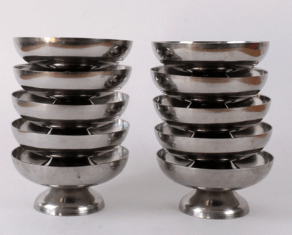 Coupes à glace en inox vintage