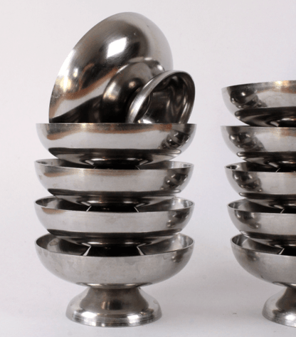 Coupes à glace en inox vintage